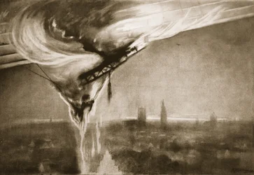 Der Fall des Zeppelins, 1915